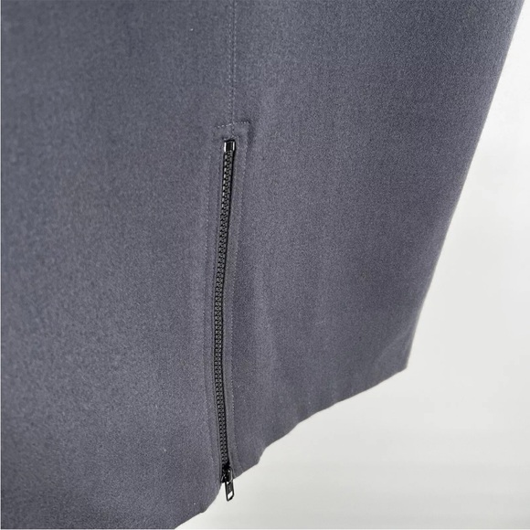 Vintage ELGE4 Skirt Womens Size 2 Gray Wool Blend Zip Accent Made in France - Picture 5 of 12